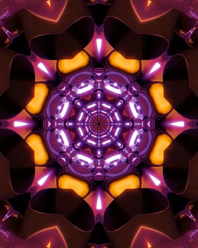 Tunel Neon Violet Calidoscop 60fps Screensaver PC 4:5 Instagram VJ Loop