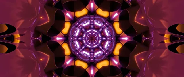 Tunnel Neon Viola Caleidoscopio Screensaver 2.39:1 Cinemascope 60fps Vj Loop