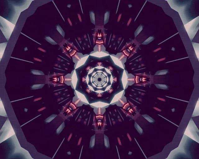 Tunel Neon Mov Caleidoscop Screensaver 5:4 industrial 60fps Vj loop
