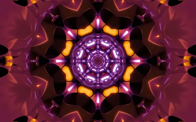 تونل نئون بنفش کالیدوسکوپ محافظ صفحه 60fps 16:10 MacBook VJ Loop