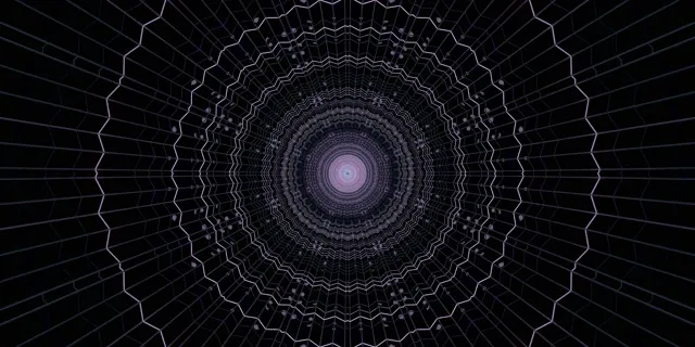 Túnel de Neón Telaraña Púrpura Vórtice VJ Loop 2:1 Univisium 60fps Salvapantallas