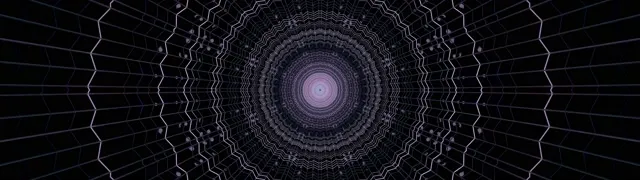 Terowong Neon Ungu Heksagon Vortex Screensaver 32:9 Super Ultrawide 60fps Vj Loop