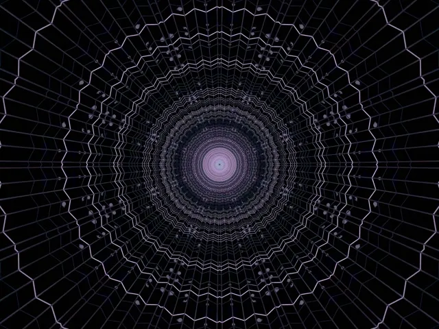 VJLoops 霓虹隧道紫色蜘蛛网漩涡 4:3 经典 60fps 屏保