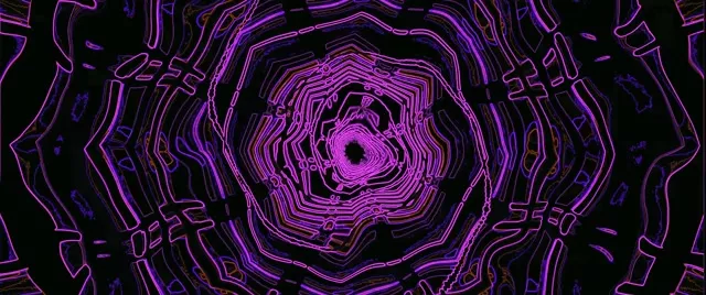 Pers Neon Tonnel Skermbeveiliging 2.39:1 Cinemascope 60fps VJLoops