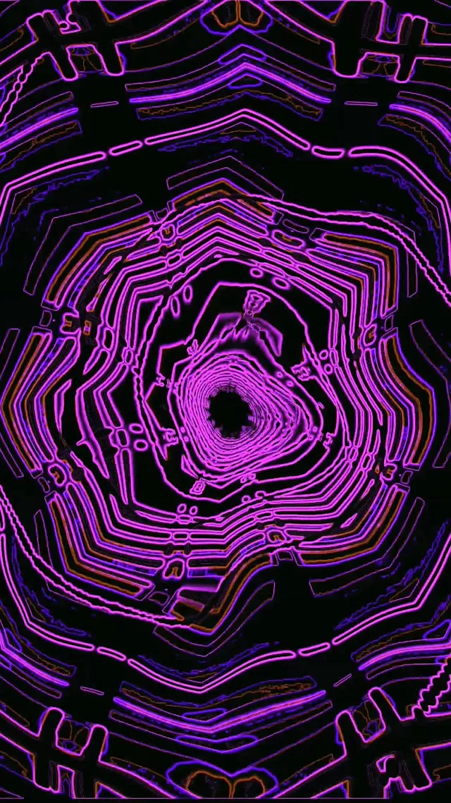 Purple Neon Tunnel Screensaver 60fps 9:16 Reels Vj Loop PC Laptop