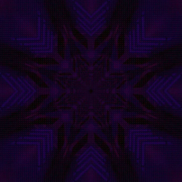 Vj loop Tunnel la Neon Zambarau Star Kaleidoscope 1:1 Square 60fps Screensaver