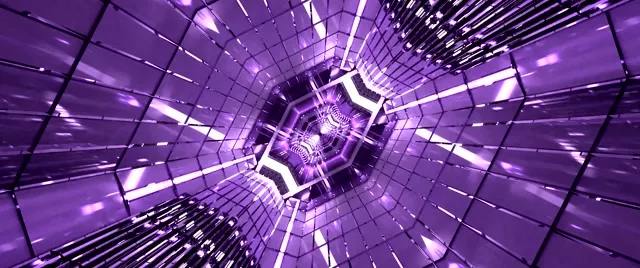 Fialový Neon Tunnel Šetrič Obrazovky 60fps 2.39:1 Cinemascope VJ Loop