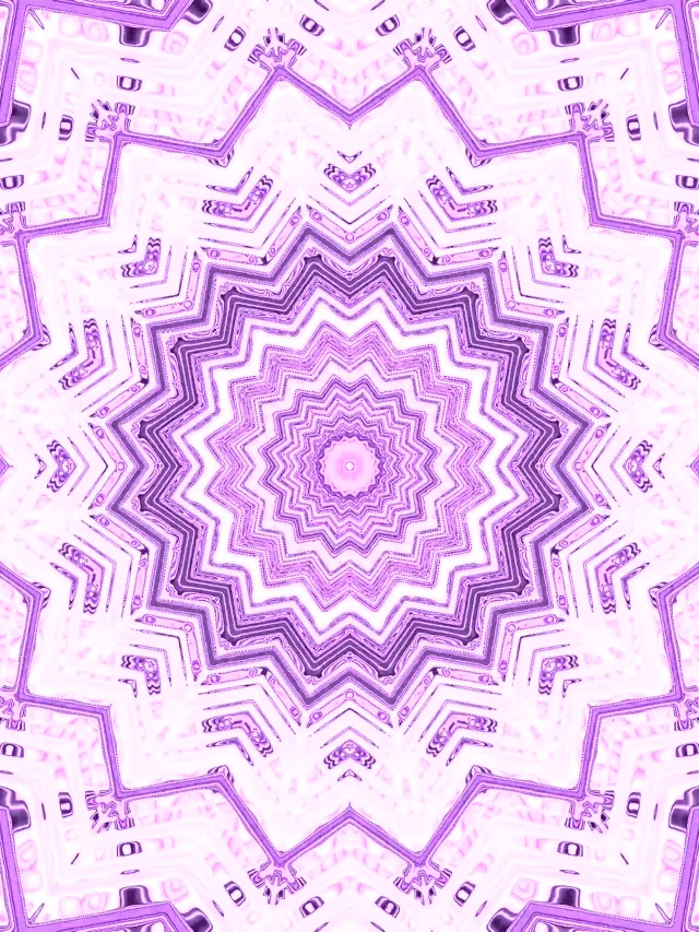 نفق النيون النجمة البنفسجية شاشة توقف 3:4 آيباد بورتريه 60fps VJ Loop