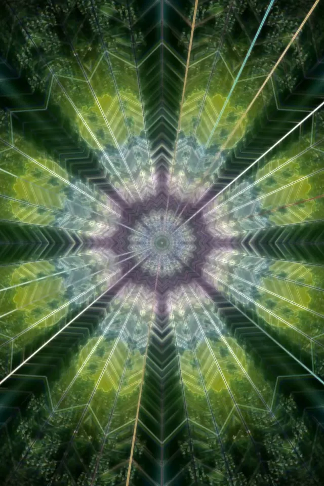 Radiant Kaleidoscope Neon Tunnel | 2:3 Portrait 60fps VJLoops Screensaver