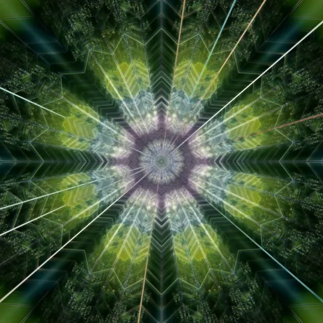 Tunel Neon Caleidoscop Radiator VJLoops 1:1 Square 60fps Screensaver