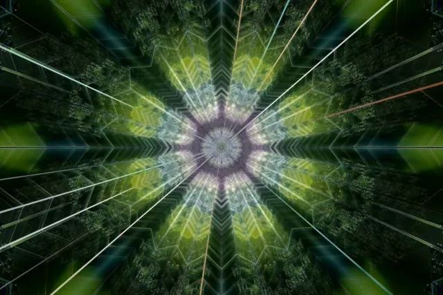 Radiant Neon Tunnel Kaleidoscope Vortex 3:2 Surface 60fps Screensaver Loop
