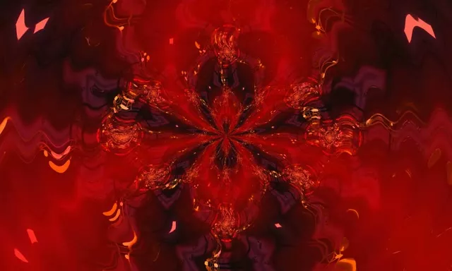Radiant Red Neon Tunnel Kaleidoscope Vortex | 5:3 Wide 60fps Screensaver Loop
