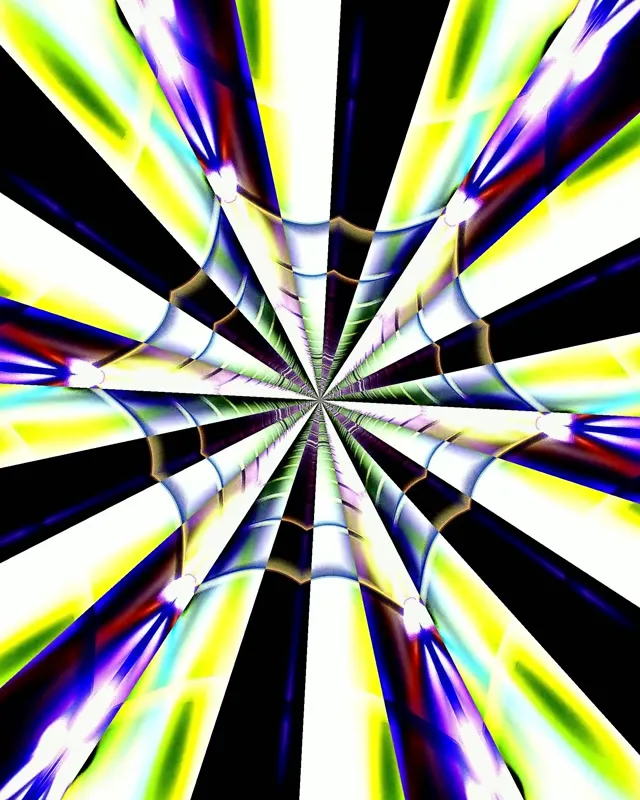 Radiant Sunburst Neon 60fps Portrait Screensaver VJ Loop