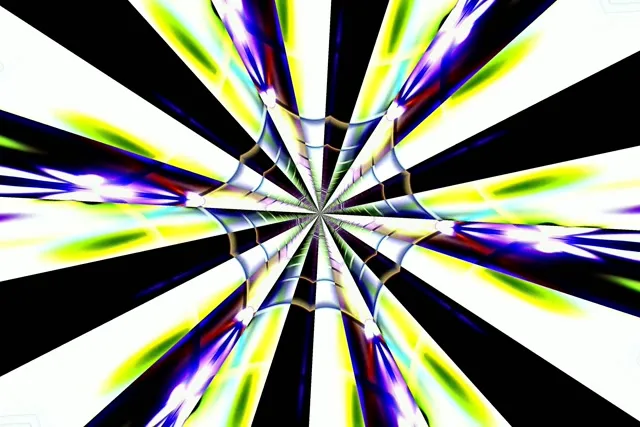 Radiant Sunburst Neon 60fps Screensaver | Classic VJ Loop