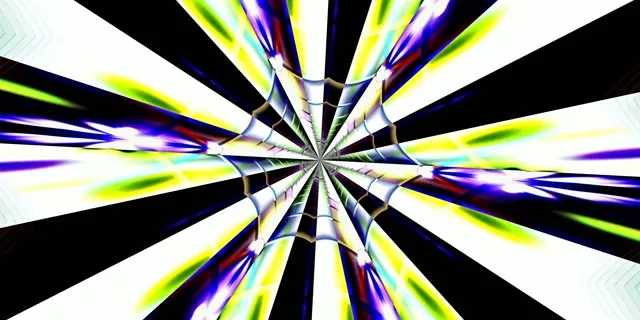 Radiant Sunburst Neon 60fps Screensaver | Dual Screen VJ Loop