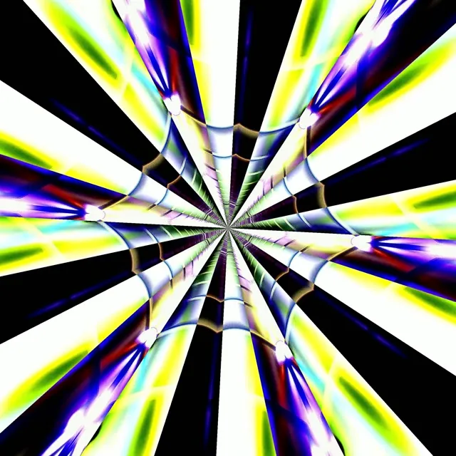 Radiant Sunburst Neon 60fps Square Screensaver VJ Loop
