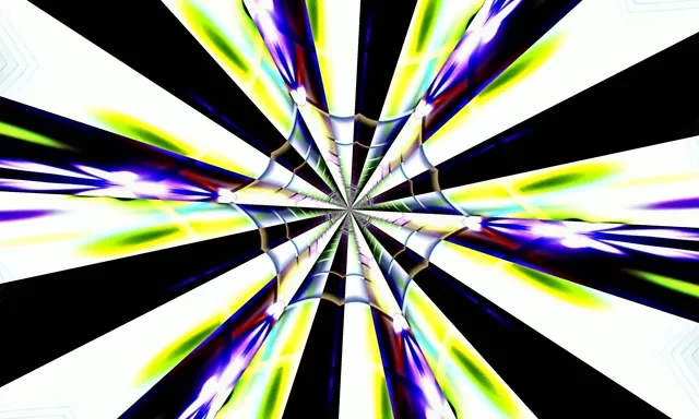 Radiant Sunburst Neon 60fps Wide Screensaver VJ Loop