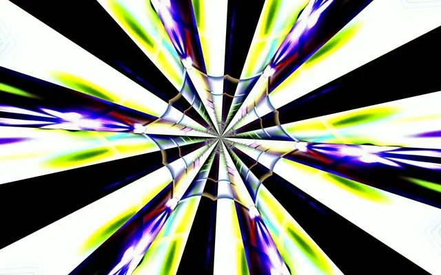 Radiant Sunburst Neon 60fps Widescreen Screensaver VJ Loop