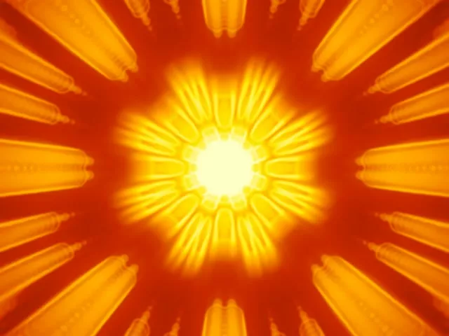 Radiant Yellow Neon Tunnel VJ Loop 60fps 4:3 Classic Screensaver