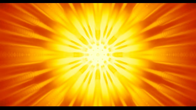 Radiant Yellow Neon Tunnel with Explosive Sunburst Effect 60fps