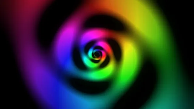 Rainbow Neon Spiral Vortex Motion Background