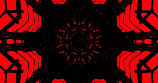Czerwony Czarny Neon Tunel 4K UHD 60fps Wygaszacz VJ Loop