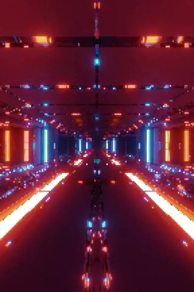 Neoon Tunnel Punane Helendus VJ Loop 2:3 Photo Portrait 60fps Ekraanisäästja