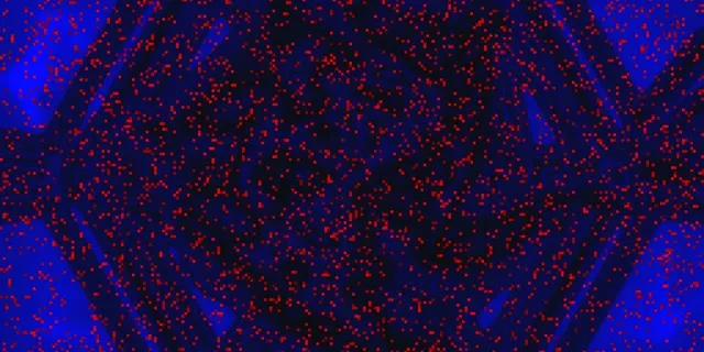 Tunnel Néon Tourbillon Pixel Rouge VJ Loop 2:1 Univisium 60fps Économiseur d'écran