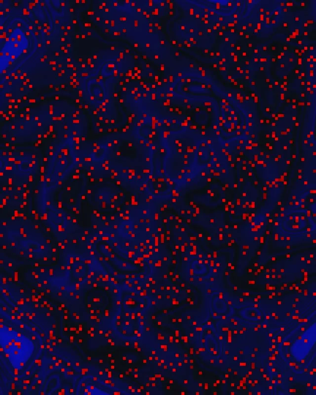 Neontunneli Sininen Punainen Pikseli Pyörre 4:5 Instagram 60fps Näytönsäästäjä VJLoops