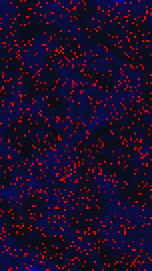 Neon Tunnel Rood Pixel Storm Blauwe Wervel VjLoops 9:16 Reels 60fps Schermbeveiliging