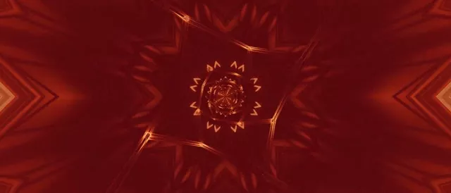 Copper Star Kaleidoscope Neon Tunnel VJ Loop 21:9 Ultrawide 60fps Screensaver