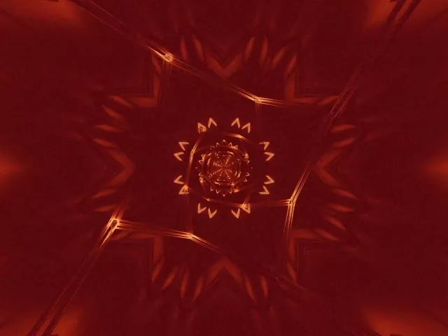 铜色星形曼陀罗霓虹隧道 VJ Loop 4:3 经典 60fps 屏保