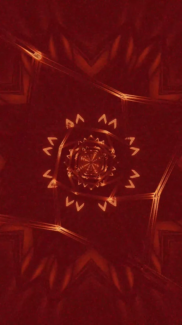Neon Tünel Mandala Yıldız Burst 9:16 Reels 60fps Screensaver Vj Loop