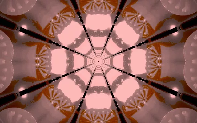 VJ Loop Kaleidoscope Nyekundu Tuneli la Neon 16:10 MacBook 60fps Hifadhi Skrini