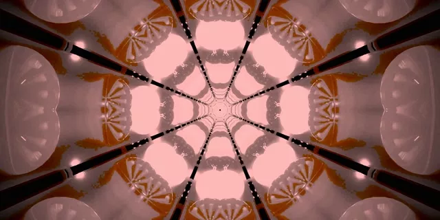 Neon Tunnel Red Web Kaleidoscope Vj Loop 2:1 Univisium 60fps Screensaver