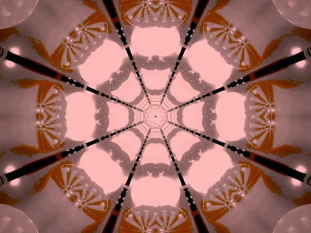 Vj loop Crimson Spider Web Neon Tunnel 4:3 classic 60fps screensaver