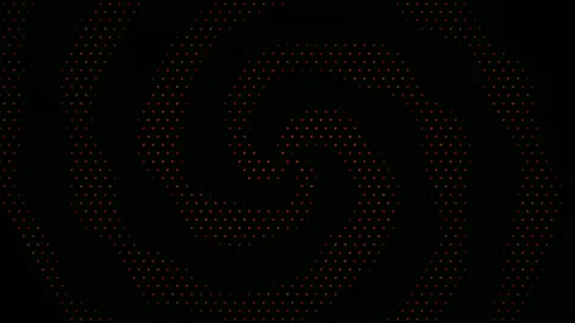 Red Digital Hearts Flowing Animation 4K