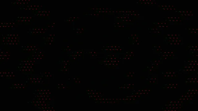 Red Digital Particles Flowing on Black Background