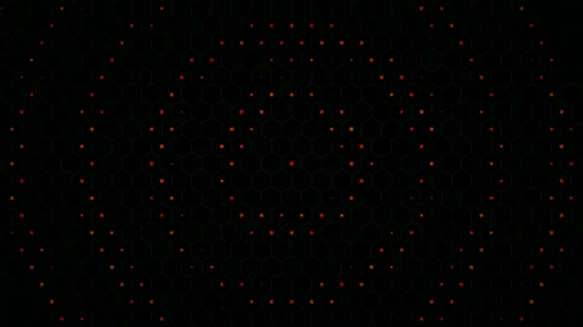 Red dot hexagon grid 4K motion background for broadcast and presentations