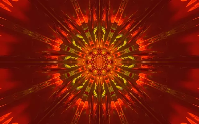 Neontunnel Fraktal Sol Explosion VJ Loop 16:10 MacBook 60fps Skärmsläckare