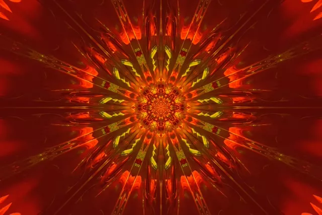 Twnnel Neon Ffrwydrad Haul Ffractal VJ Loop 3:2 Surface 60fps Arbedydd Sgrin