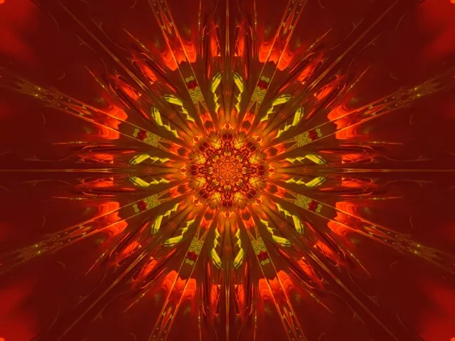 ネオントンネル フラクタル太陽バースト VJ Loop 4:3 Classic 60fps スクリーンセーバー