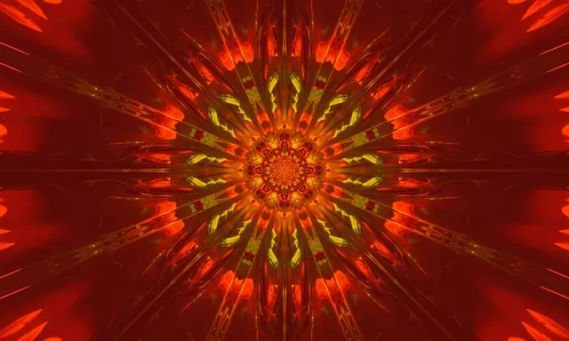 VJ Loop نفق نيون انفجار ماندالا ناري 5:3 wide 60fps حافظة شاشة