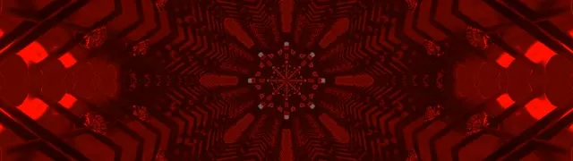 Rood Fractaal Kaleidoscoop Neon Tunnel 32:9 Super Ultrawide 60fps Screensaver Vj Loop