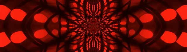 Tunnel ya Neon Nyekundu Fractal Kaleidoscope 32:9 Super Ultrawide 60fps Screensaver Vj Loop
