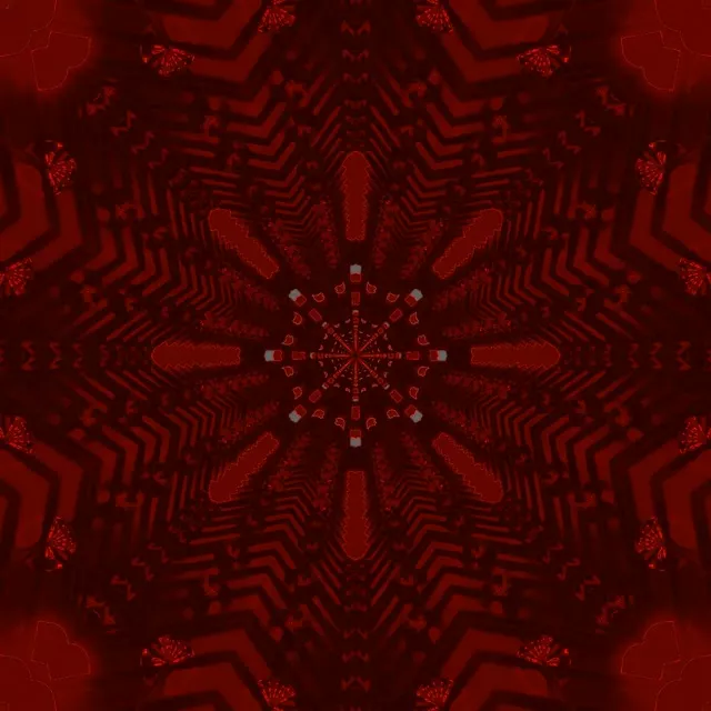 Červený Fraktál Kaleidoskop Neon Tunel Vj Loop 1:1 Square 60fps Šetrič Obrazovky