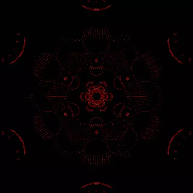 Piros Fraktál Kaleidoszkóp Neon Alagút Vj Loop 1:1 Square 60fps Képernyővédő