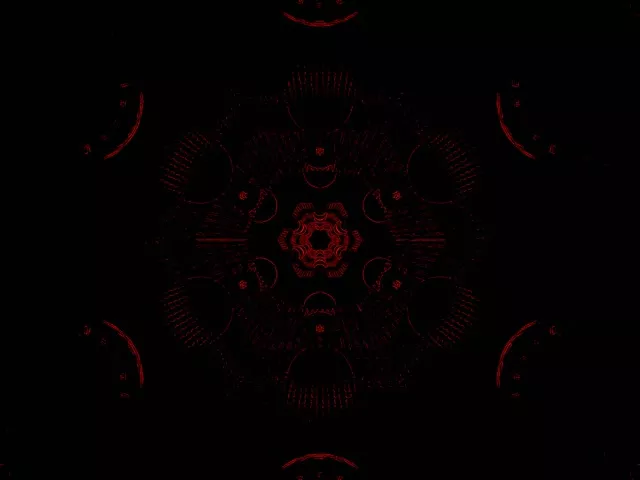 Rød Fraktal Mandala Neon Tunnel Vj Loop 4:3 Klassisk 60fps Skjermbeskytter