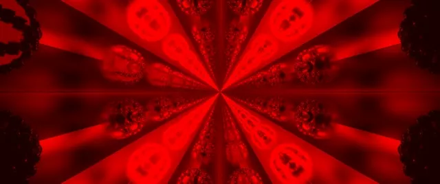 রেড ফ্র্যাক্টাল নিওন টানেল 2.39:1 সিনেমাস্কোপ 60fps স্ক্রিনসেভার VJ Loop