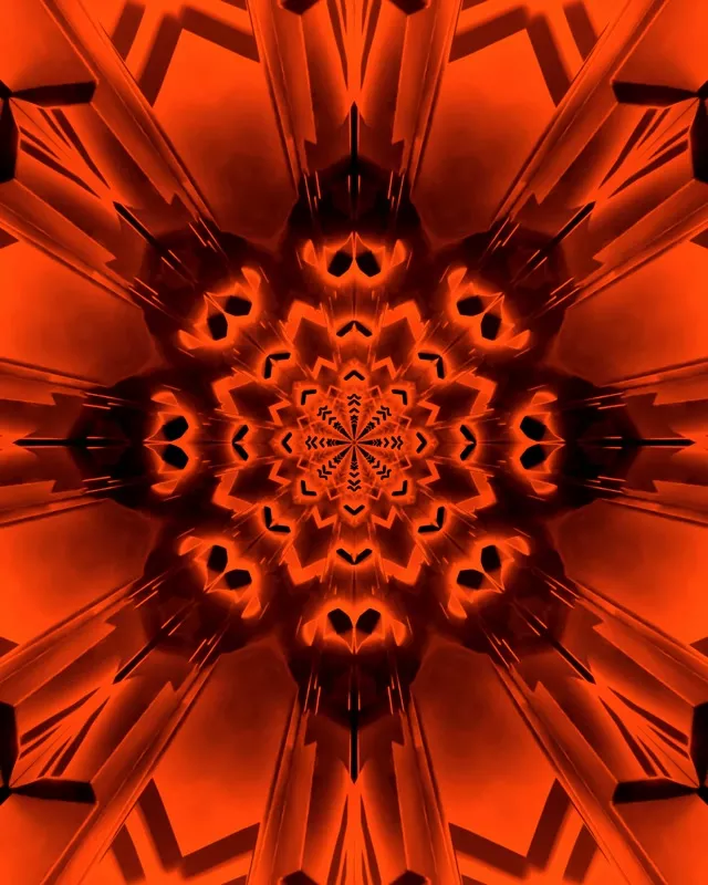 Tunel Neon Fractal Roșu Screensaver 60fps 4:5 Instagram VJ Loop